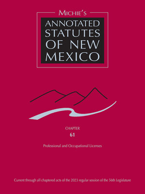cover image of Michie's Annotated Statutes of New Mexico